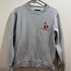 Bonobos Gray Crewneck Sweatshirt with Skier Embroidery